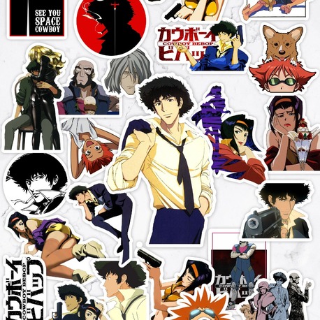 Cowboy Bebop Anime Sticker Paketi (26 Sticker)