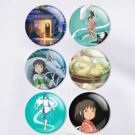 Spirited Away Sen to Chihiro no Kamikakushi Çanta Süsü Rozet İğneli Buton Rozet Seti (6 ADET)