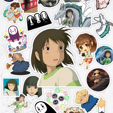  Spirited Away Ghibli Anime Sticker Paketi (24 Sticker)