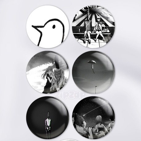 Oyasumi Punpun Goodnight Punpun Çanta Süsü Rozet İğneli Buton Rozet Seti (6 ADET)