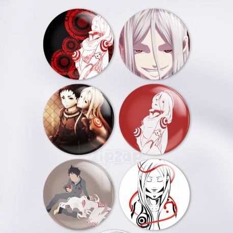 Deadman Wonderland Çanta Süsü Rozet İğneli Buton Rozet Seti (6 ADET)