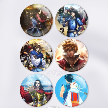  Kingdom Çanta Süsü Rozet İğneli Buton Rozet Seti (6 ADET)