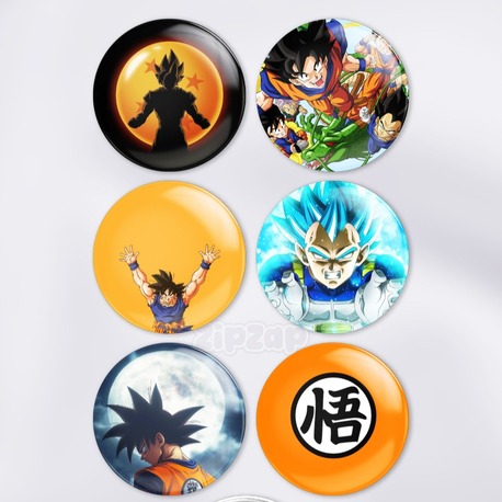 Dragon Ball Çanta Süsü Rozet İğneli Buton Rozet Seti (6 ADET)
