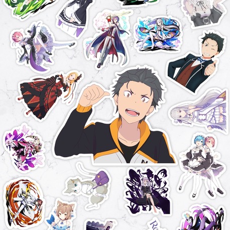  Re Zero ( Re:Zero kara Hajimeru Isekai Seikatsu ) Anime Sticker Paketi (20 Sticker)