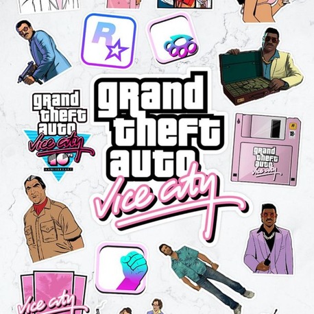 Gta Vice City Video Oyun Sticker Paketi (20 ADET)