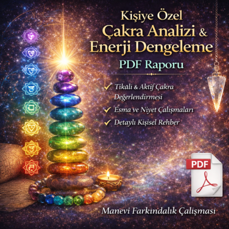 Kişiye Özel Çakra Analizi & Enerji Dengeleme Rehberi – Detaylı PDF Rapor