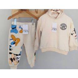 Zara Mickey & Friends ®️ Disney Baskılı Sweatshirt ve Eşofman Altı