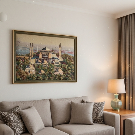 BONCUK PUL İŞLEMELİ AYASOFYA TABLOSU