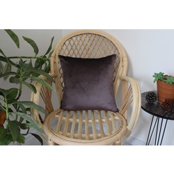 K016 KOYU FÜME 43*43 ÖLCÜLERDE ORJİNAL DOKUMA KADİFE YASTIK KILIFI