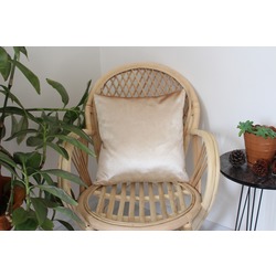 K012 PARLAK KREM 43*43 ÖLCÜLERDE ORJİNAL DOKUMA KADİFE YASTIK KILIFI