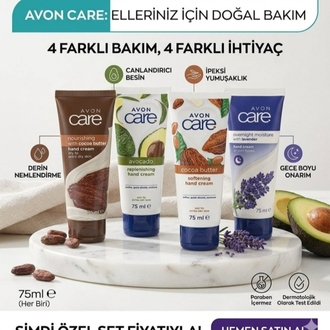 Avon Care el kremi seti, 75 ml’lik dört farklı