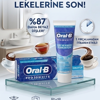 Oral-B Pro 3D White Çay & Kahve Lekelerine Karşı Oral-B Pro 3D 