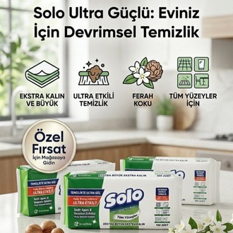 Solo Ultra Güçlü yüzey temizleme havlusu 100 lü 3 PAKET