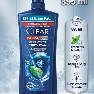 Clear Men Cool Sport Mentol Şampuan 895 ml