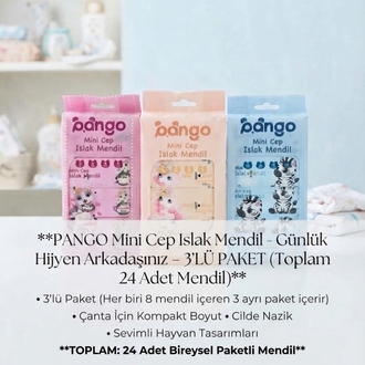 Bango Mini Cep Islak Mendil 3 PAKET 24 adet mendil