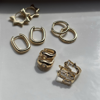 mini oval küpe