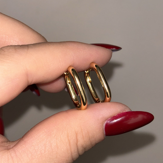 mini oval küpe