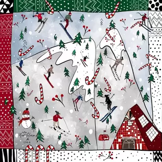 Art in Snow | Maritimo x Esralldesign - Tasarım Fular %100 Tencel-50*50 cm.