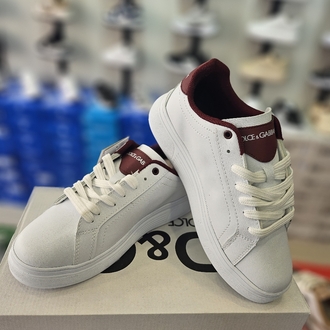 D&G Beyaz Bordo Spor Ayakkabı 20283