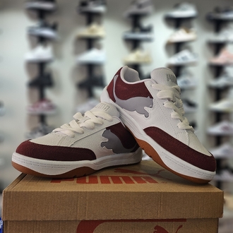 Bordo Beyaz Puma Spor Ayakkabı