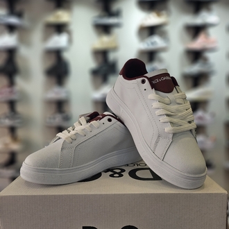 D&G Beyaz Bordo Spor Ayakkabı 20283