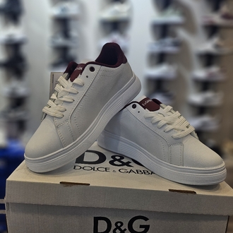 D&G Beyaz Bordo Spor Ayakkabı 20283