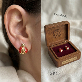 XUPİNG 14K UĞUR BÖCEĞİ KÜPE