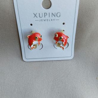 ÇELİK XP 14K KIRMIZI YUNUS MODEL KÜPE