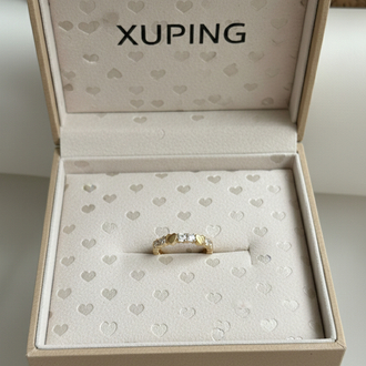 XUPİNG 14K TAŞLI VE KALPLİ MODEL YÜZÜK