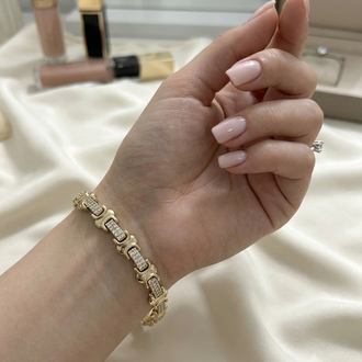 XUPİNG 14K TAŞLI HALAT MODEL BİLEKLİK
