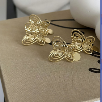 14K FİSUN KELEBEK KÜPE