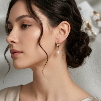 XUPİNG 18K İNCİLİ MODEL KÜPE