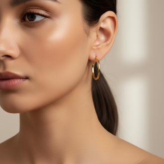 ÇELİK KLASİK HALKA MODEL KÜPE 