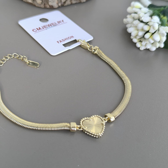 VİP SERİ 14K YALDIZLI KALP MODEL BİLEKLİK