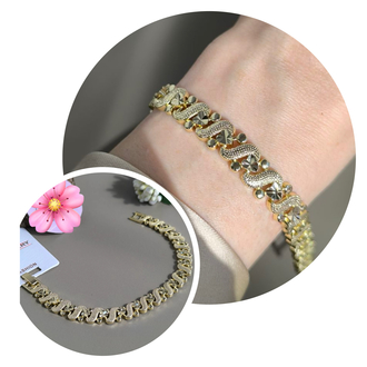 VİP 14K YALDIZLI KYUMCU MODEL BİLİEKLİK