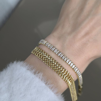 XUPİNG 14K KALIN BALIK SIRTI MODEL BİLEKLİK 