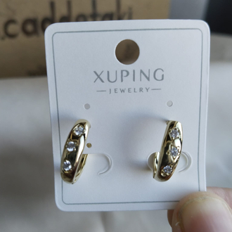 ÇELİK XP 14K TAŞLI OVAL HALKA MODEL KÜPE
