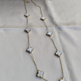 ÇELİK SEDEFLİ YONCA MODEL KOLYE 60cm