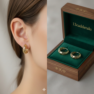 XUPİNG 14K ŞERİTLİ MODEL KÜPE