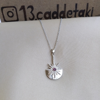 ÇELİK KUTUP YILDIZI MODEL KALKAN KOLYE