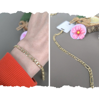 VİP SERİ 14K YALDIZLI FİGARO MODEL BİLEKLİK