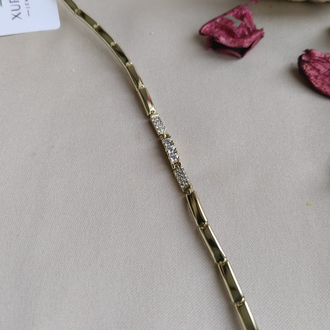 ÇELİK XP 14K TAŞLI KİBAR MODEL BİLEKLİK