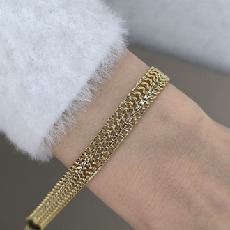 XUPİNG 14K KALIN BALIK SIRTI MODEL BİLEKLİK 