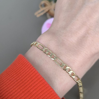 VİP SERİ 14K FİGARO MODEL BİLEKLİK