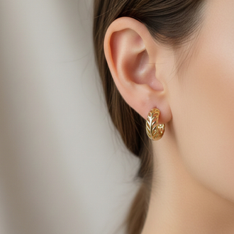 XUPİNG 14K ŞERİTLİ MODEL KÜPE