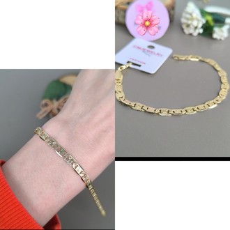 VİP SERİ 14K YALDIZLI FİGARO MODEL BİLEKLİK