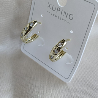 ÇELİK XP 14K TAŞLI OVAL HALKA MODEL KÜPE