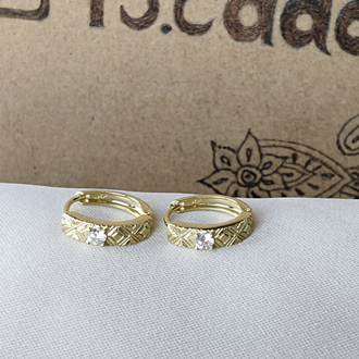XUPİNG 14K TAŞLI HALKA KÜPE