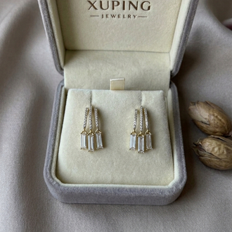 XUPİNG 14K TAŞLI SALLANTILI ÇOKLI KÜPE