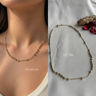 XUPİNG 14K TOPLU MODEL KOLYE